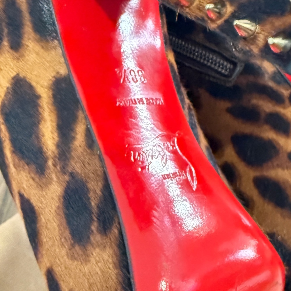 Christian Louboutin Brown and Black Ankle Boots - Picture 7 of 7